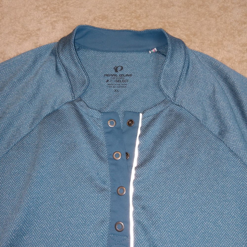 Pearl Izumi Select Woman's 1/4 Snap Cycling Jersey Blue‎ XL